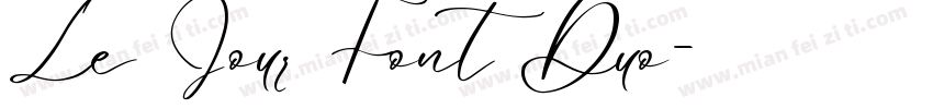 Le Jour Font Duo字体转换